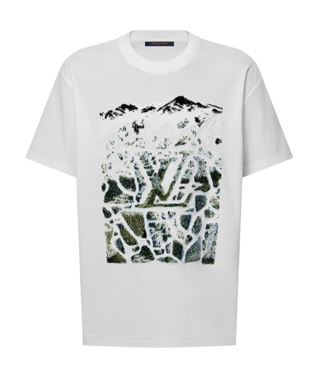 LOUIS VUITTON Белая хлопковая футболка, фото 1
