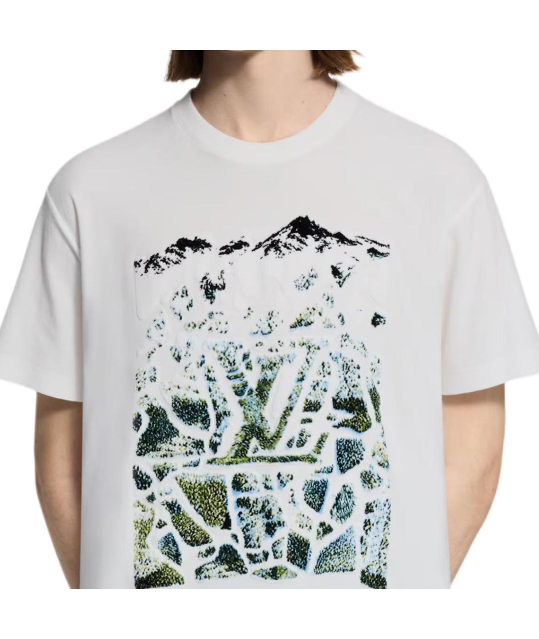 LOUIS VUITTON Белая хлопковая футболка, фото 5