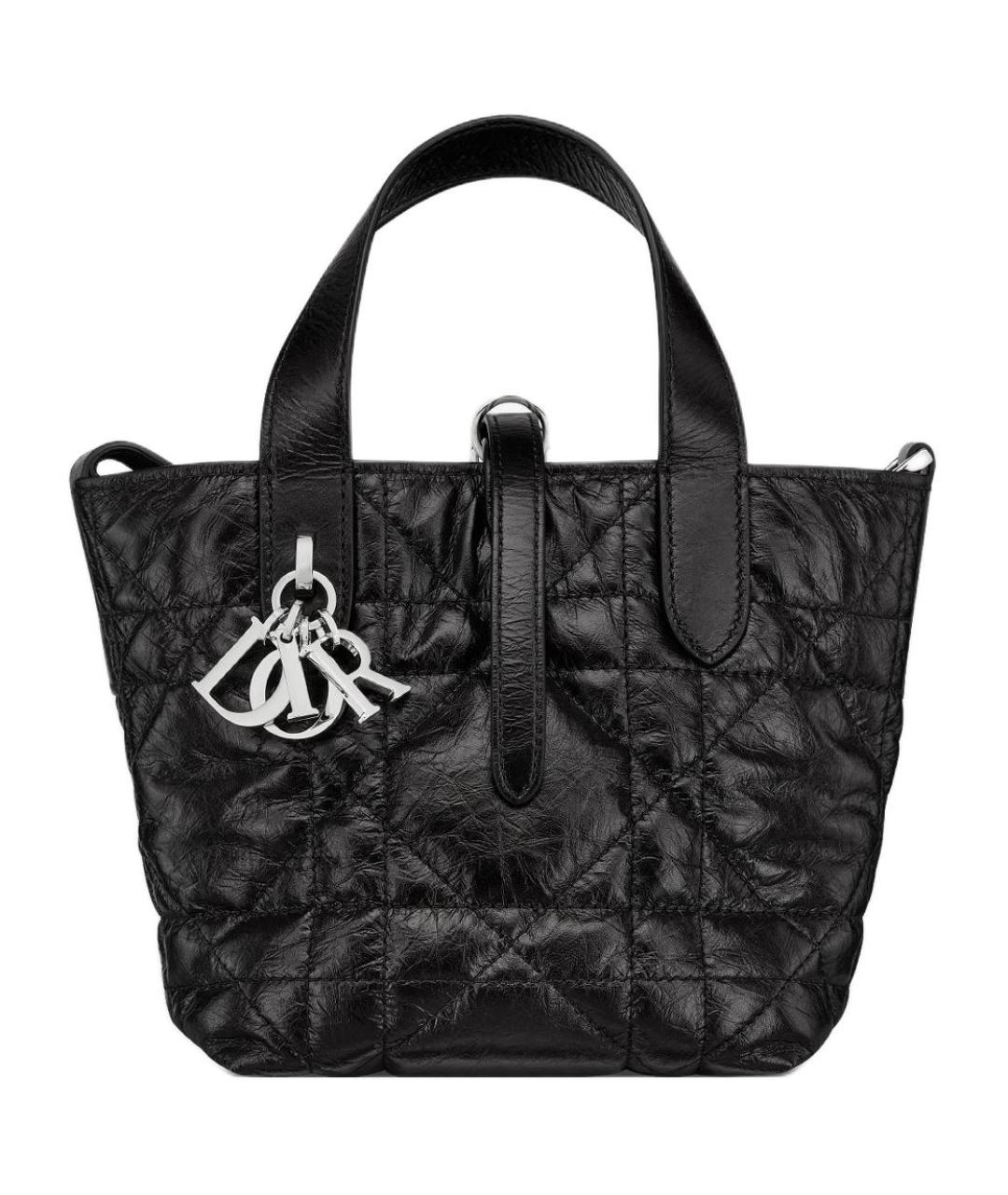 CHRISTIAN DIOR Черная кожаная сумка через плечо, фото 2