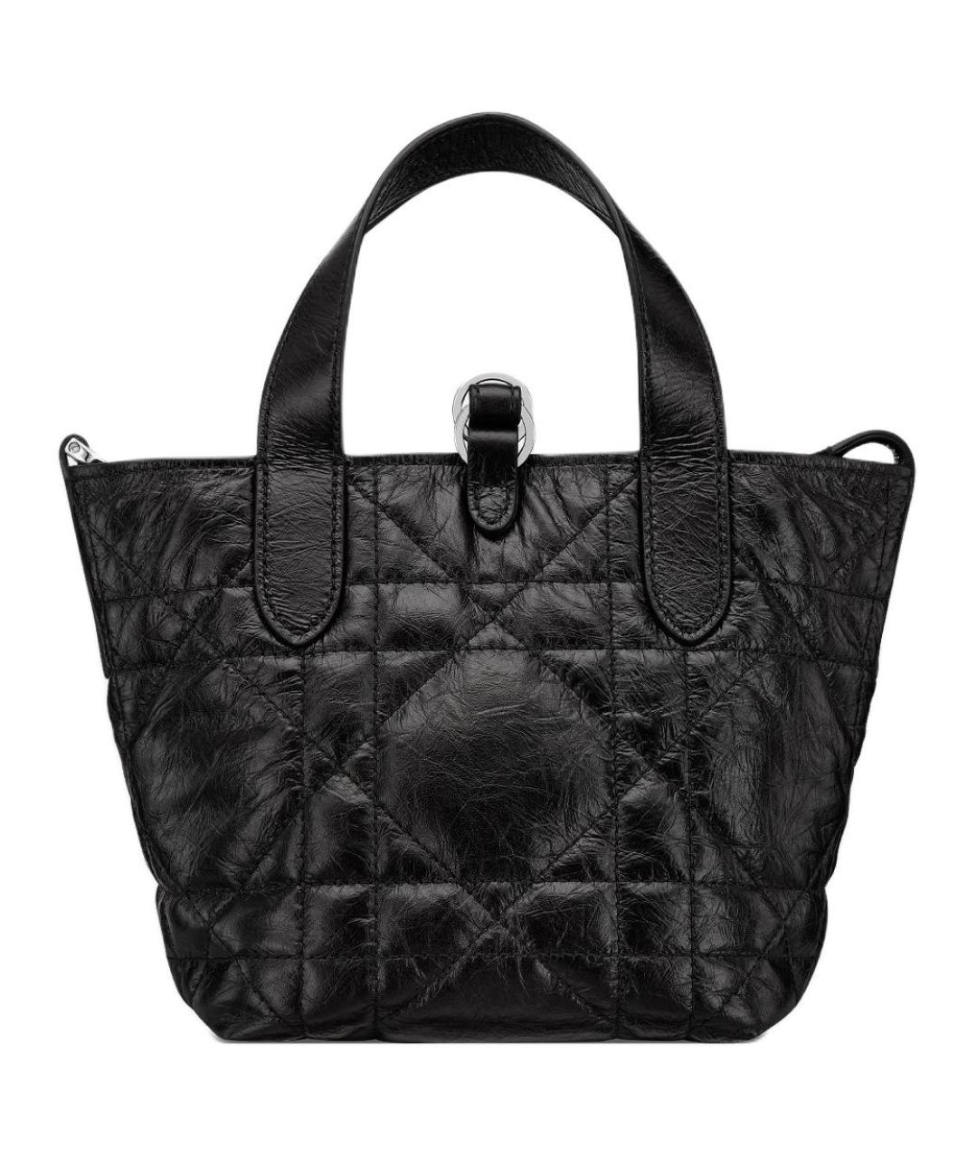 CHRISTIAN DIOR Черная кожаная сумка через плечо, фото 5