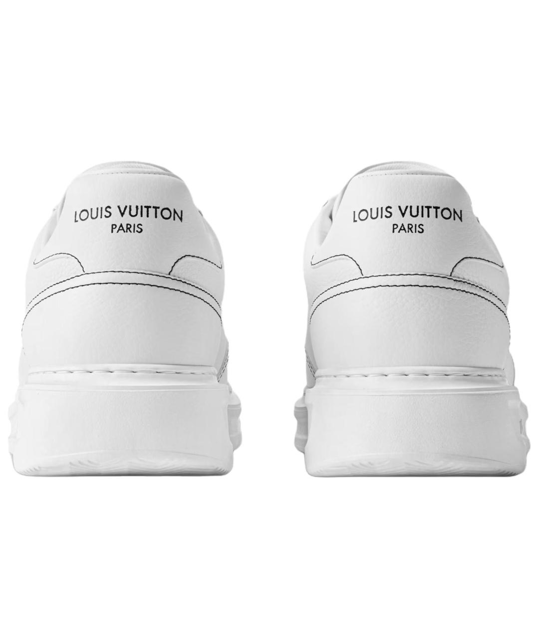 LOUIS VUITTON Белые кожаные низкие кроссовки / кеды, фото 5