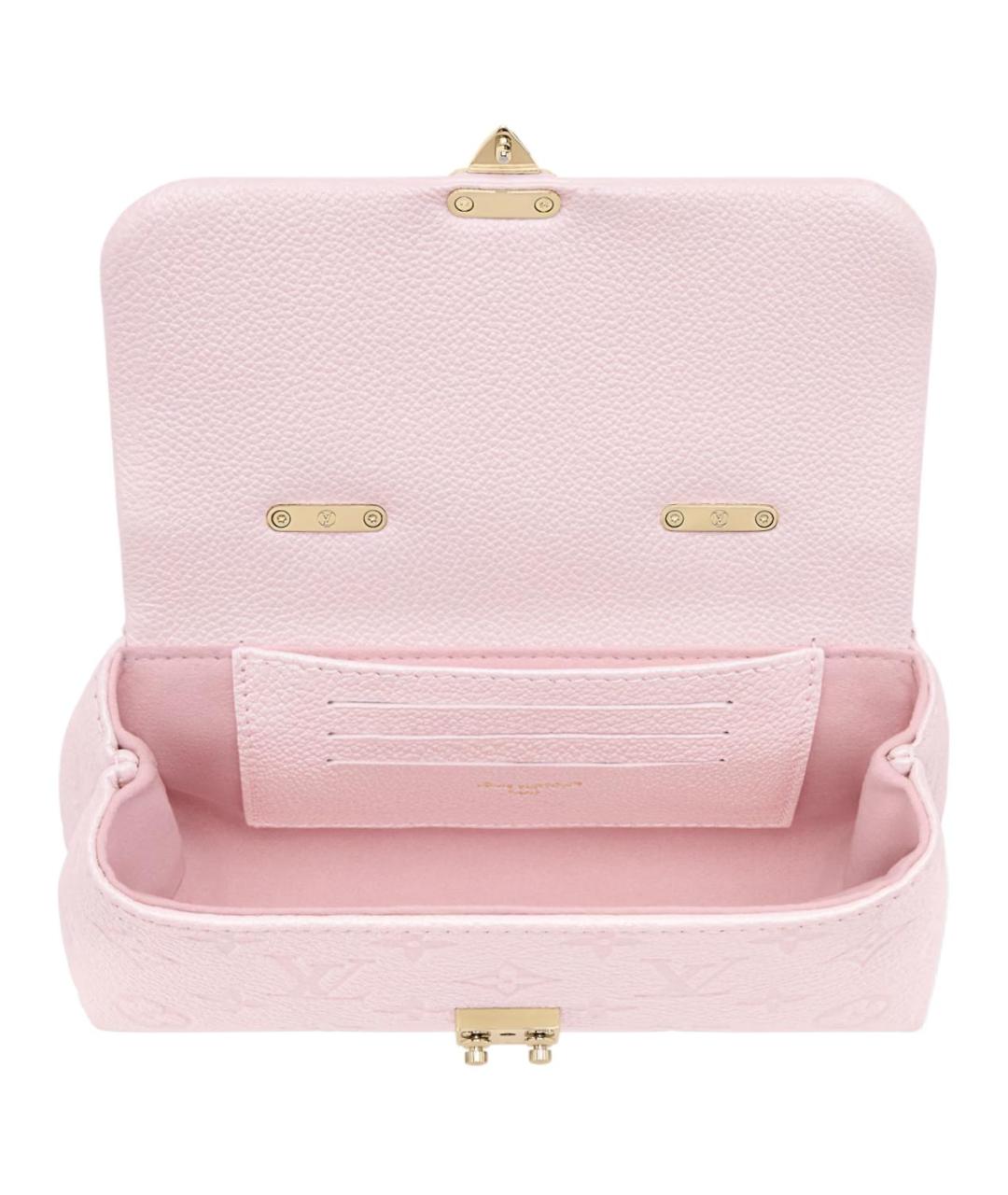 LOUIS VUITTON Розовая кожаная сумка через плечо, фото 4