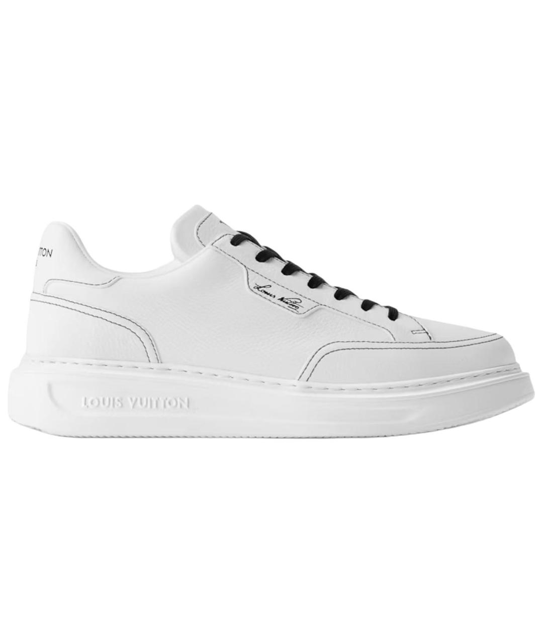 LOUIS VUITTON Белые кожаные низкие кроссовки / кеды, фото 1