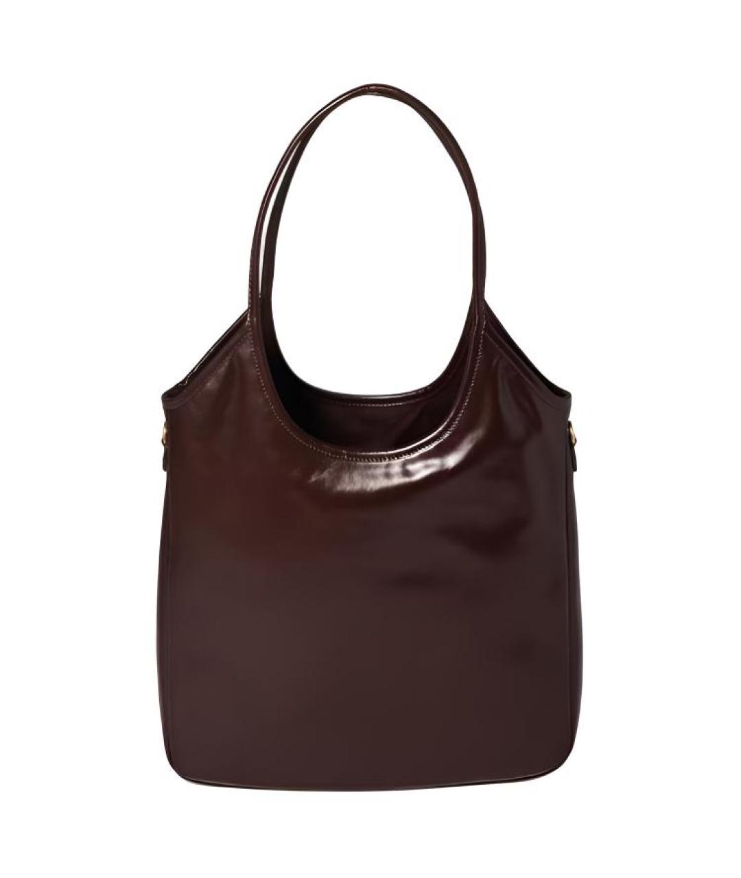 MIU MIU Коричневая кожаная сумка с короткими ручками, фото 3