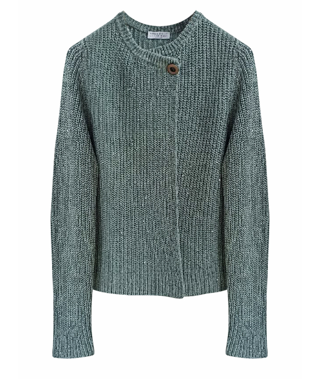 BRUNELLO CUCINELLI Зеленый хлопковый джемпер / свитер, фото 1