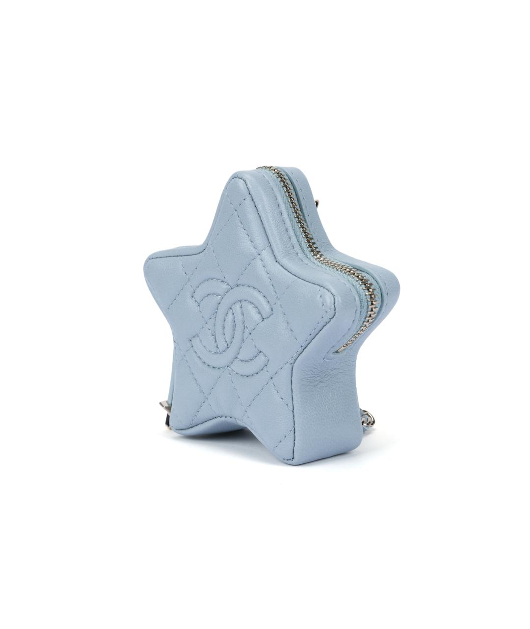 CHANEL Голубой кожаный кошелек, фото 2