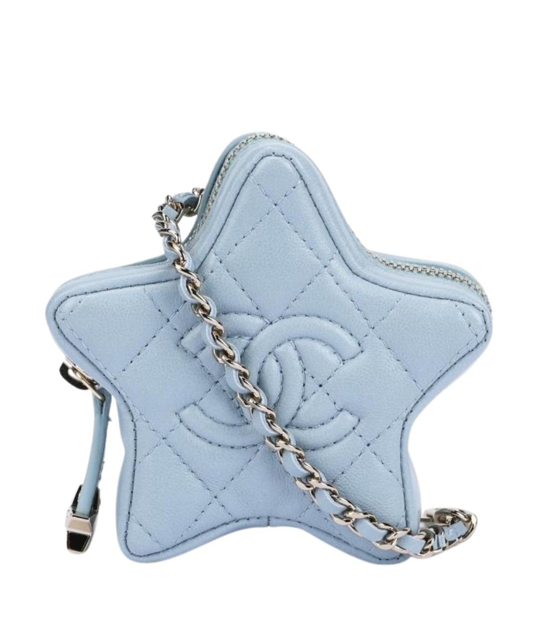 CHANEL Голубой кожаный кошелек, фото 1