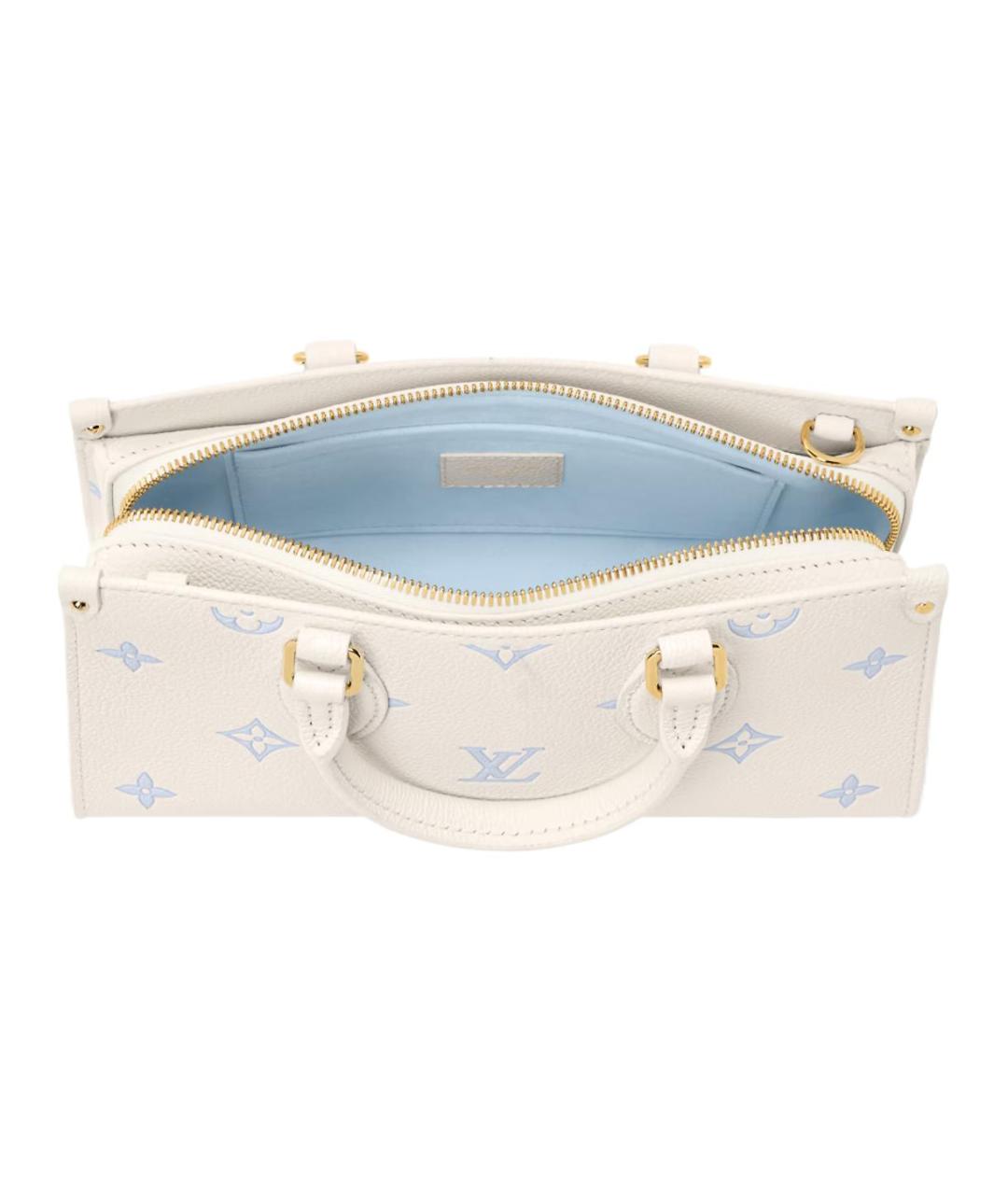 LOUIS VUITTON Белая кожаная сумка через плечо, фото 4