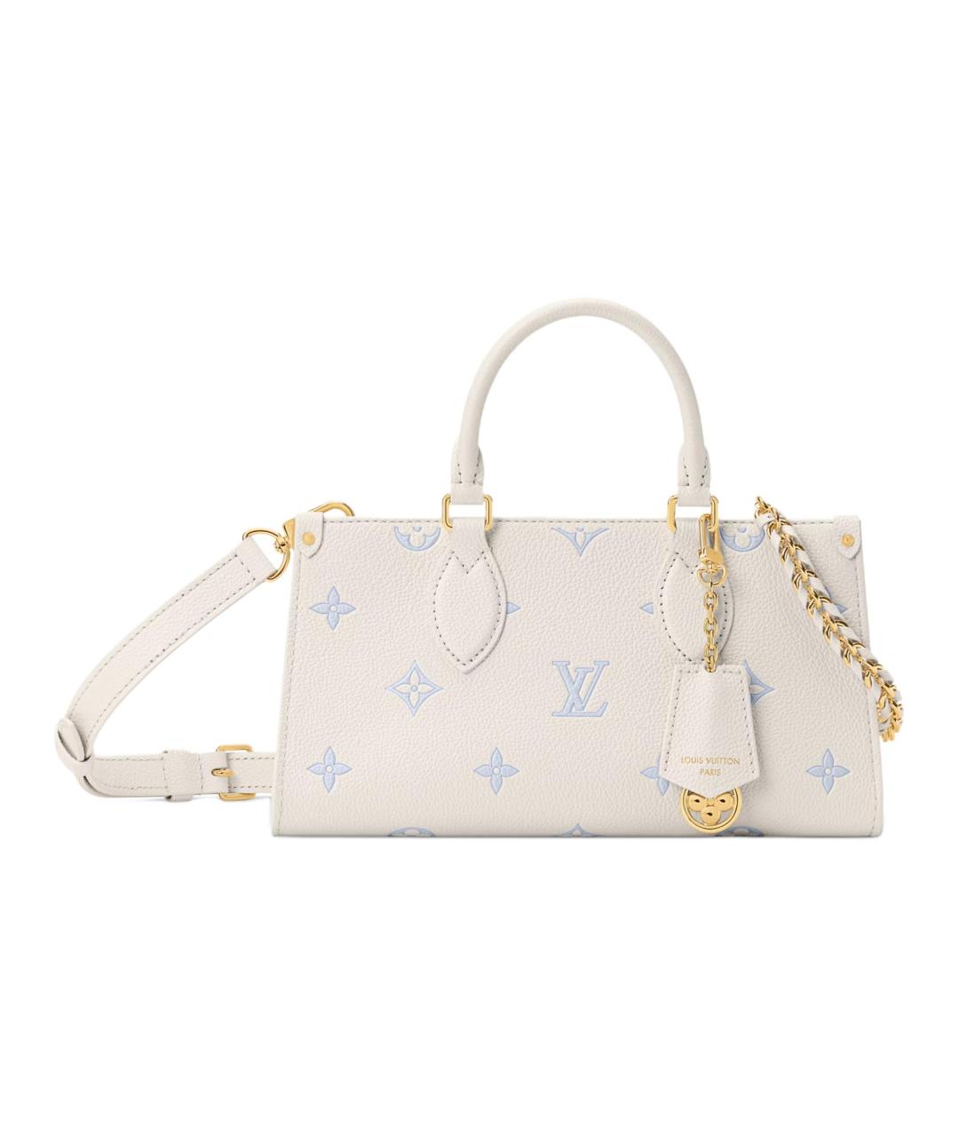 LOUIS VUITTON Белая кожаная сумка через плечо, фото 6