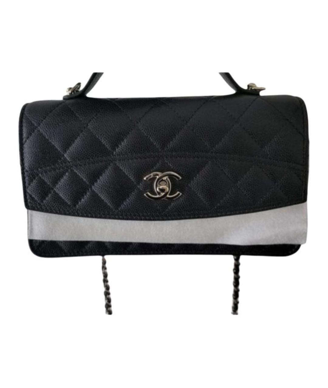 CHANEL Черная кожаная сумка через плечо, фото 1