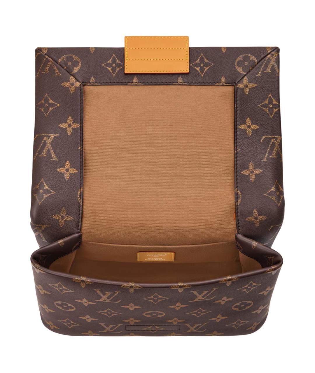 LOUIS VUITTON Коричневая кожаная сумка на плечо, фото 4