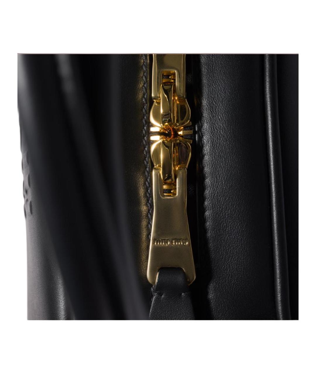 MIU MIU Черная кожаная сумка через плечо, фото 5