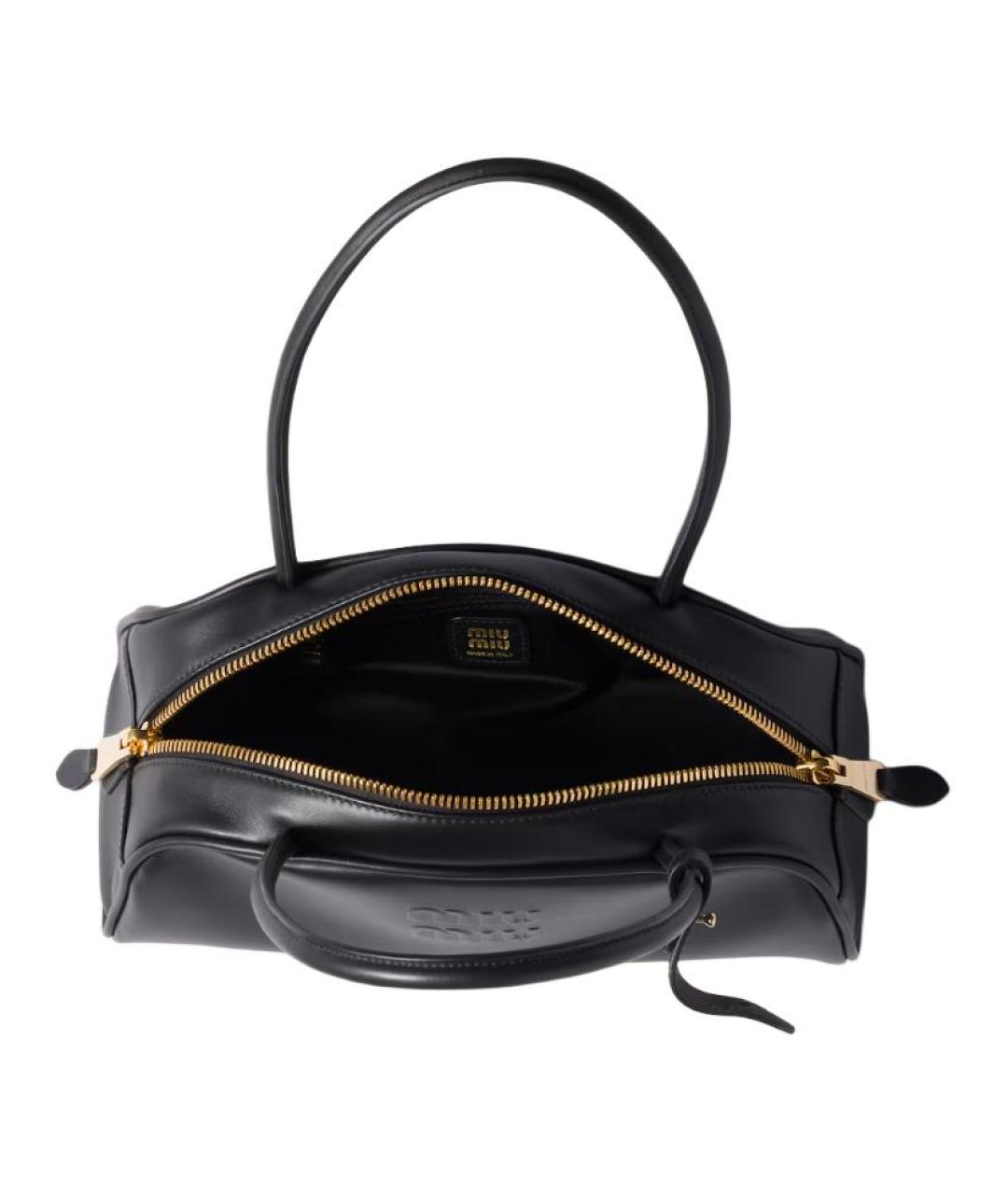 MIU MIU Черная кожаная сумка через плечо, фото 4