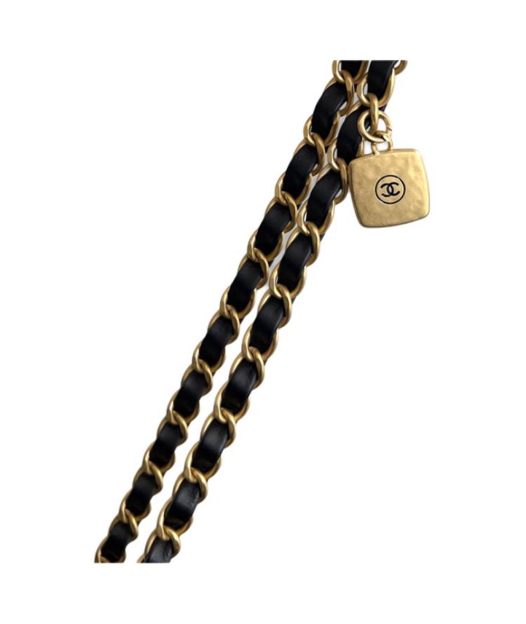 CHANEL Черная кожаная сумка через плечо, фото 5