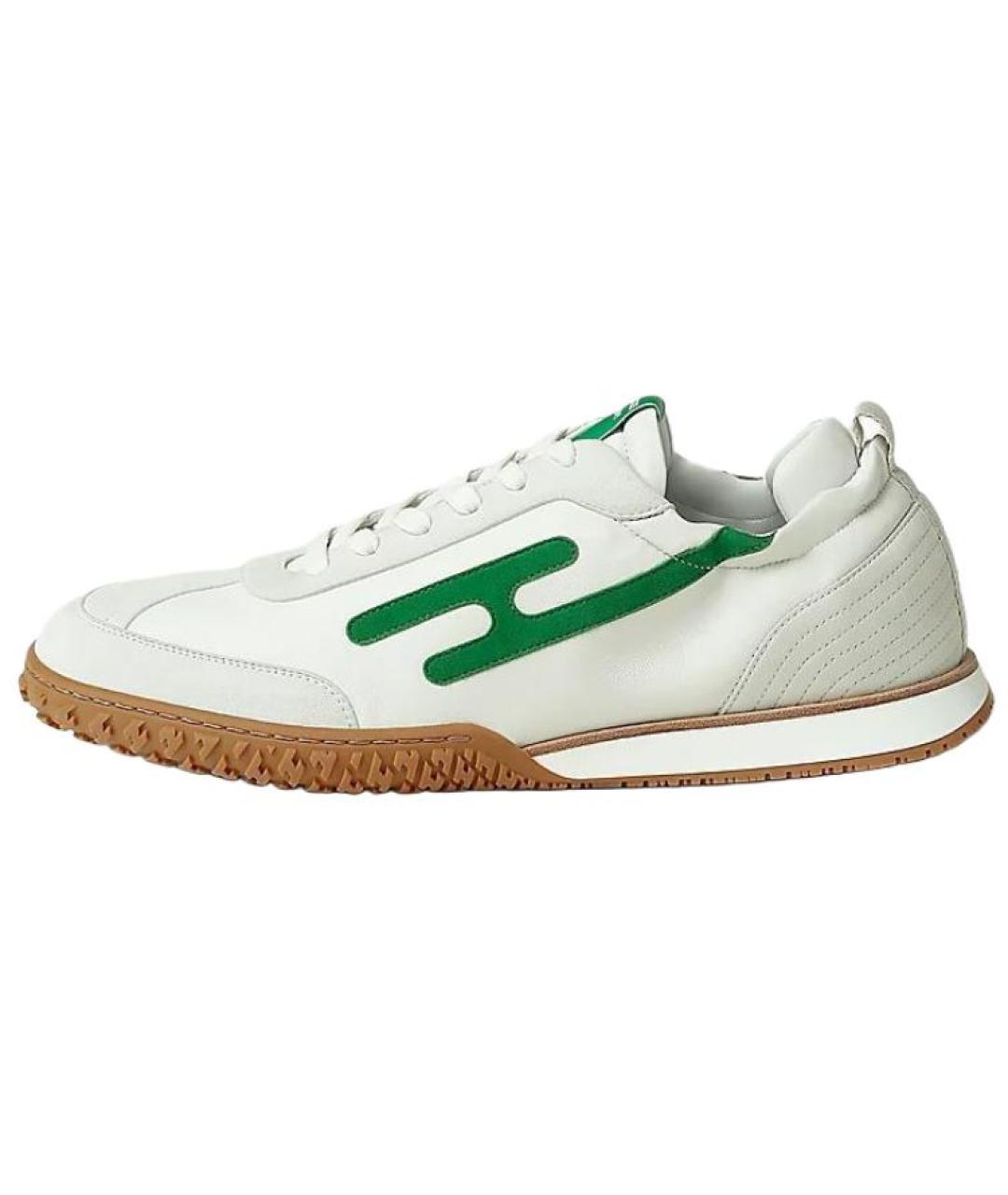 HERMES Белые кожаные низкие кроссовки / кеды, фото 2