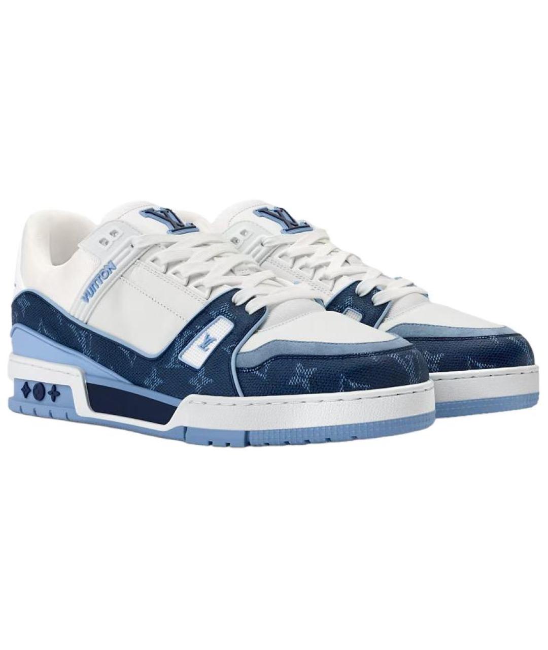 LOUIS VUITTON Темно-синие низкие кроссовки / кеды, фото 3
