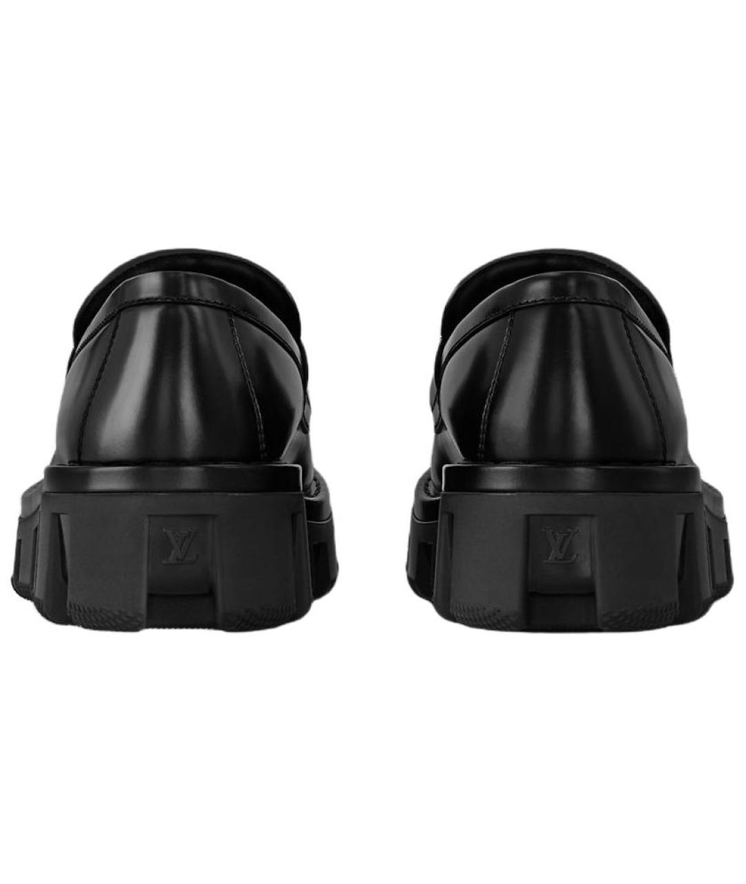 LOUIS VUITTON Черные кожаные лоферы, фото 4
