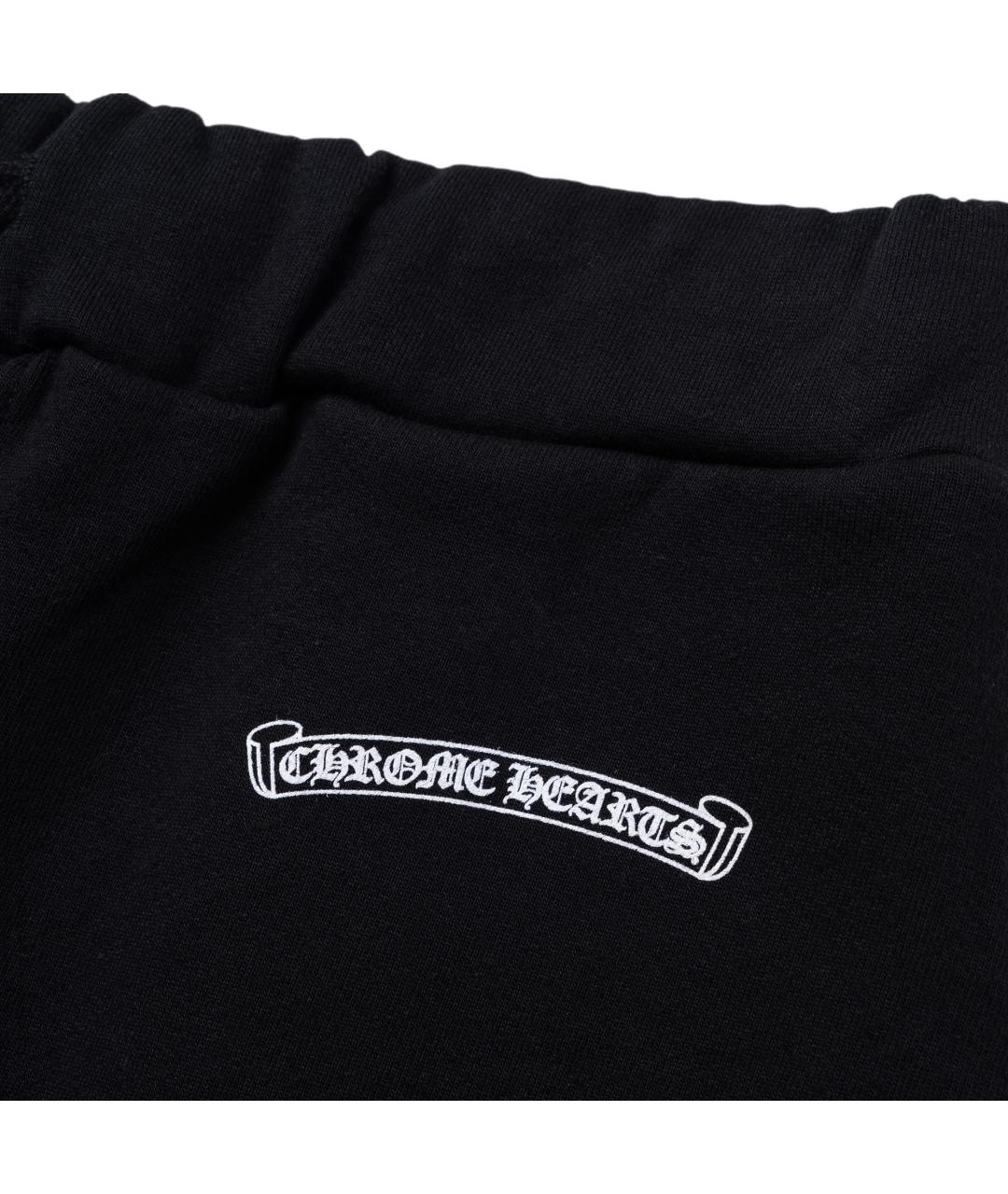 CHROME HEARTS Черные хлопковые спортивные брюки и шорты, фото 4