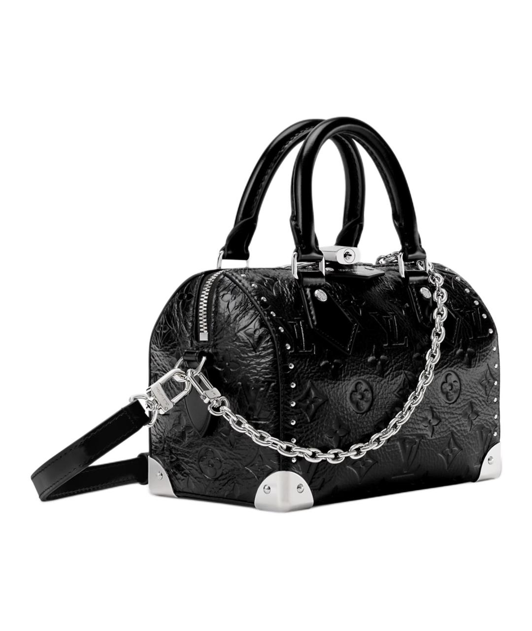 LOUIS VUITTON Черная кожаная сумка через плечо, фото 2