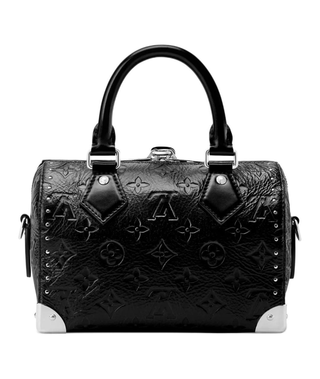 LOUIS VUITTON Черная кожаная сумка через плечо, фото 3