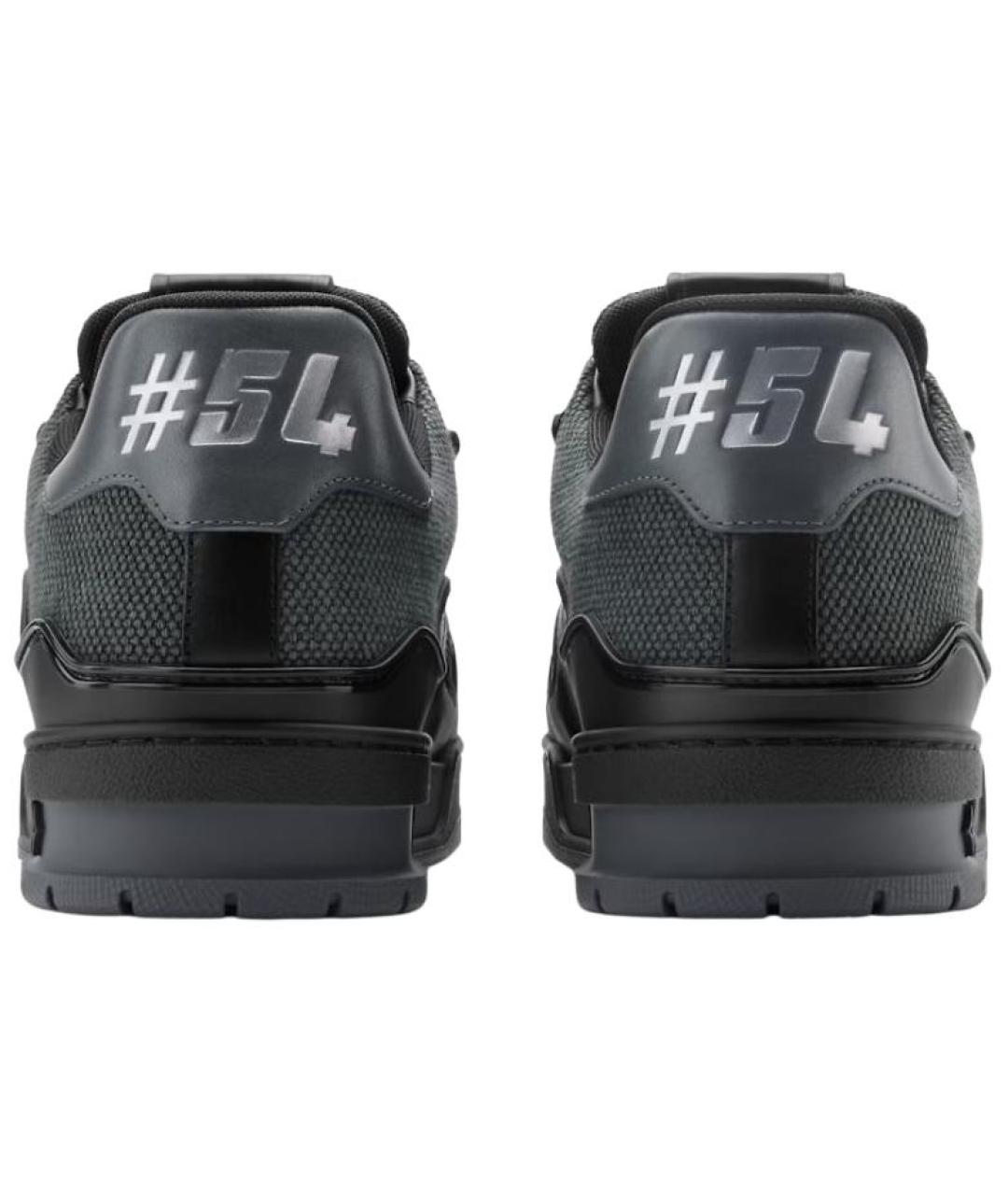 LOUIS VUITTON Черные кожаные низкие кроссовки / кеды, фото 5