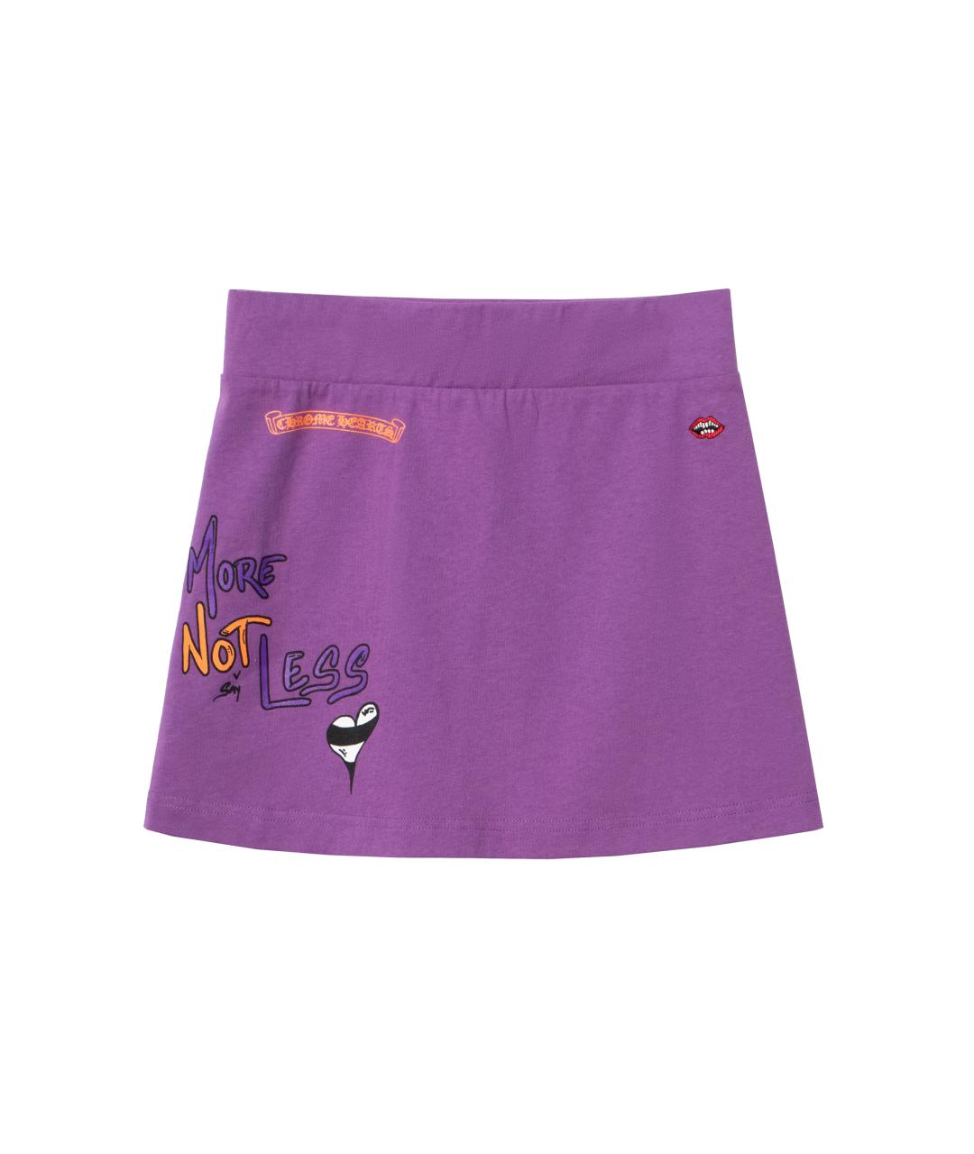 CHROME HEARTS Фиолетовая хлопковая юбка-шорты, фото 1