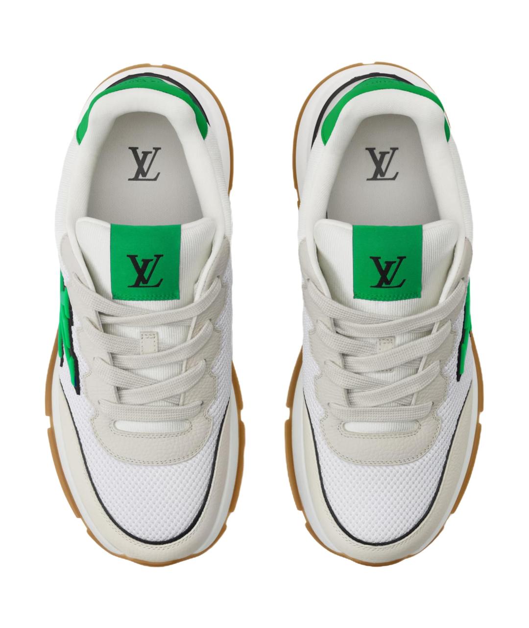 LOUIS VUITTON Белые кожаные низкие кроссовки / кеды, фото 4