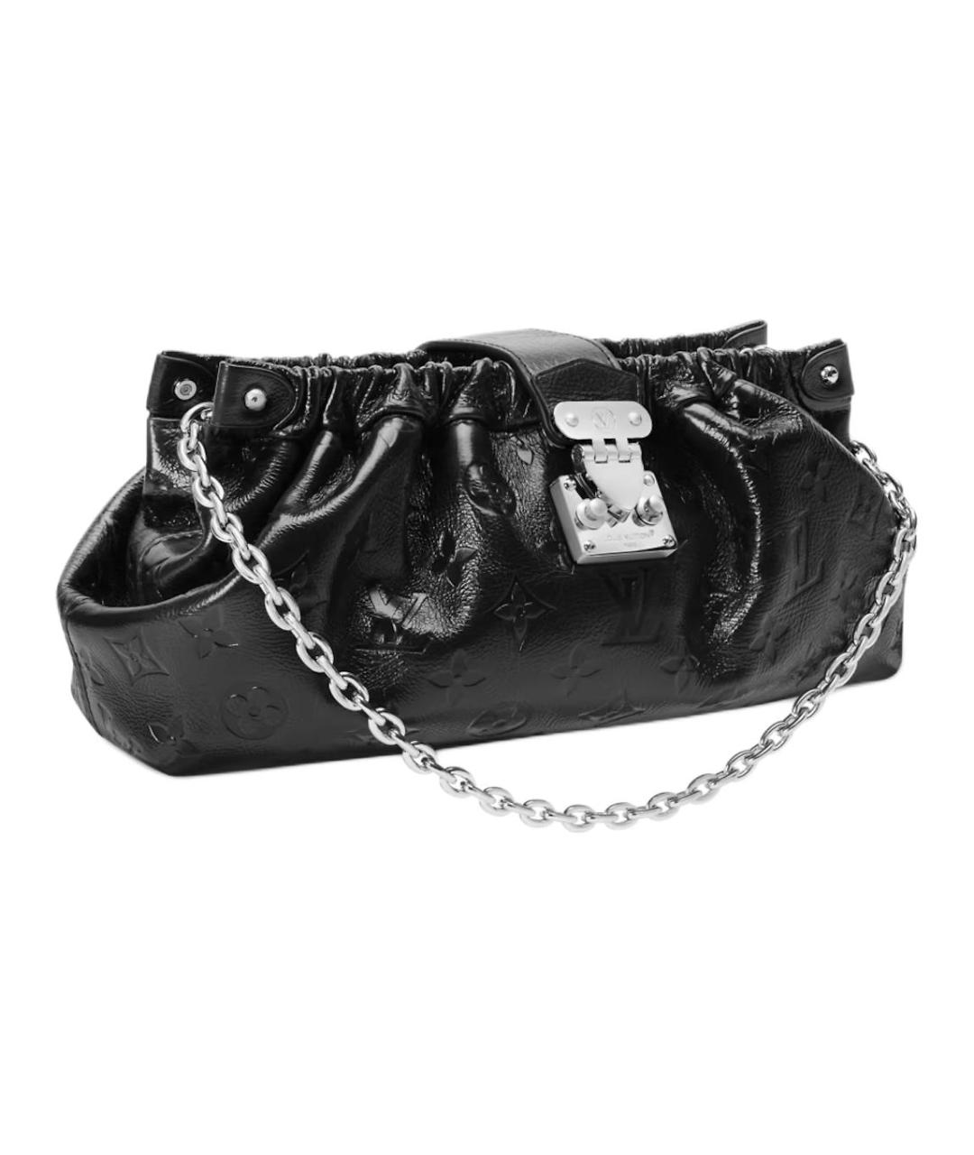 LOUIS VUITTON Черная кожаная сумка через плечо, фото 2