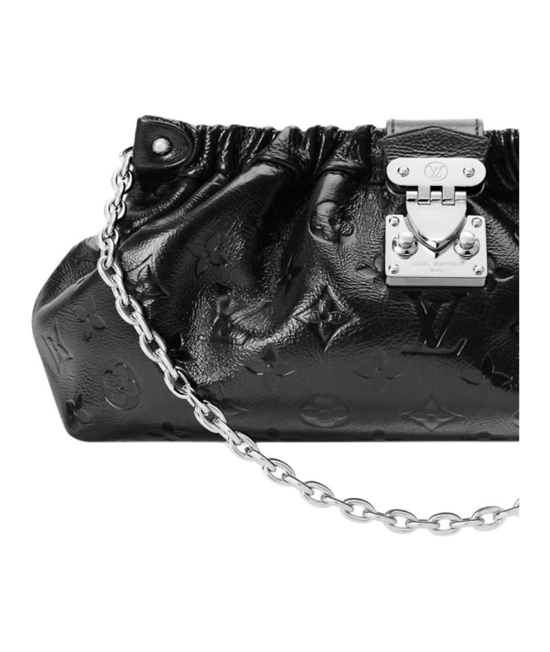 LOUIS VUITTON Черная кожаная сумка через плечо, фото 5