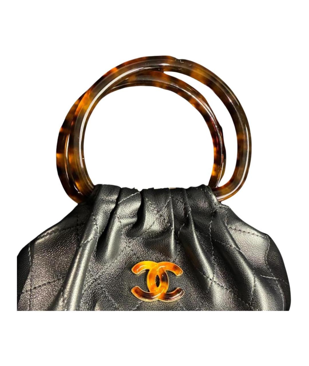 CHANEL Черная кожаная сумка через плечо, фото 2