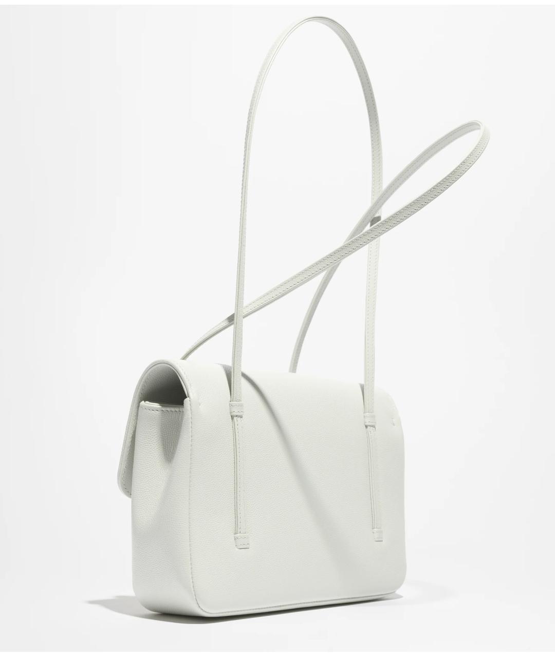 CHANEL Белая кожаная сумка через плечо, фото 3