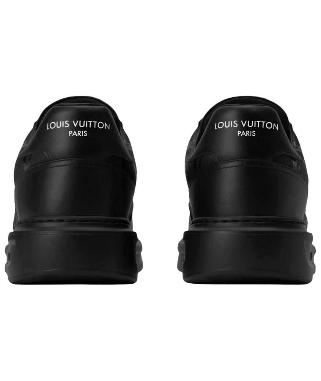 LOUIS VUITTON Черные кожаные низкие кроссовки / кеды, фото 4