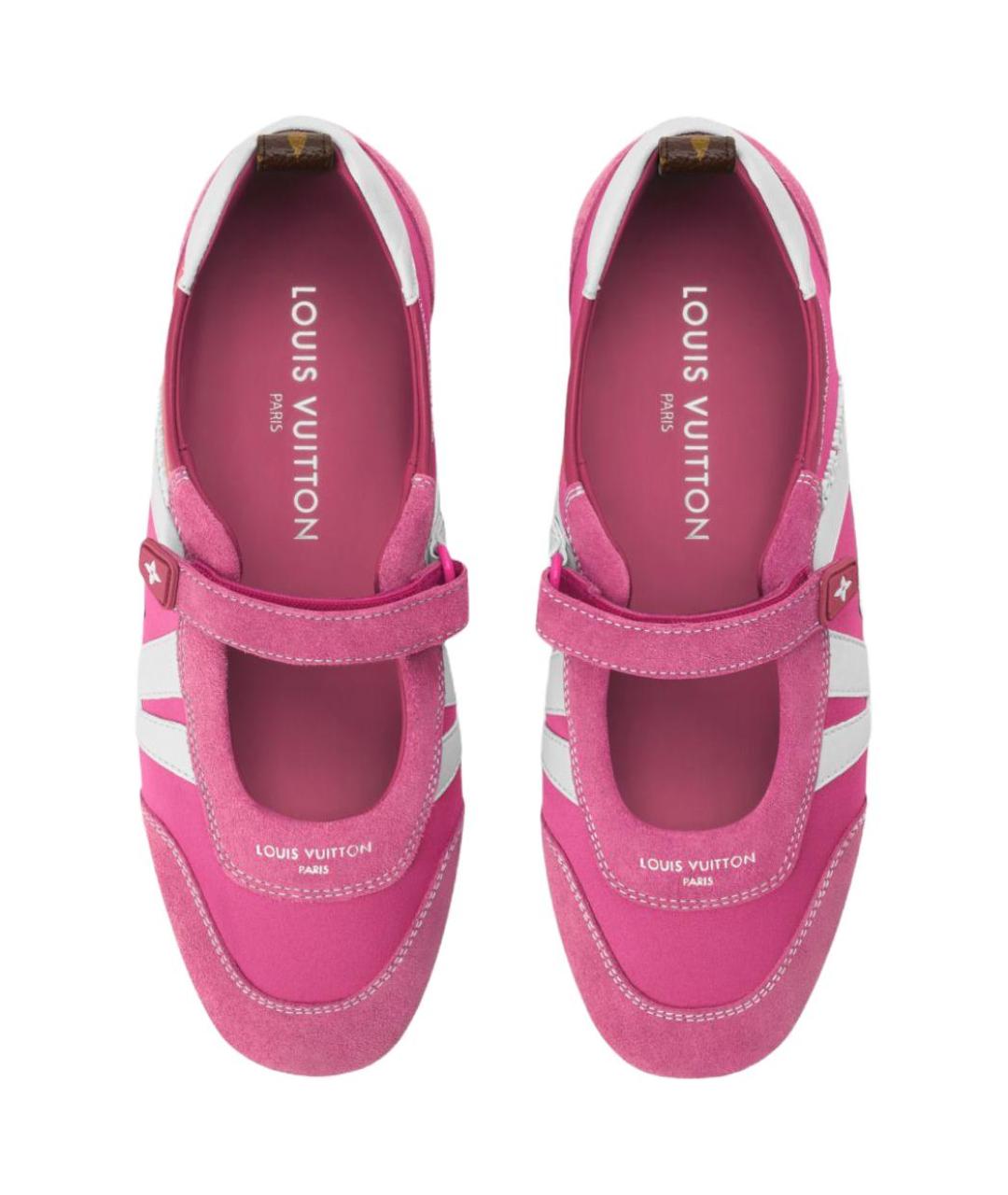 LOUIS VUITTON Розовые кожаные балетки, фото 4