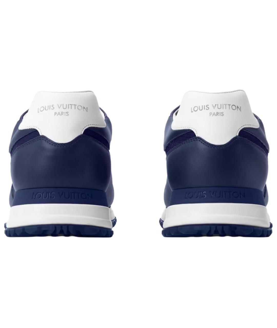 LOUIS VUITTON Темно-синие кожаные низкие кроссовки / кеды, фото 5
