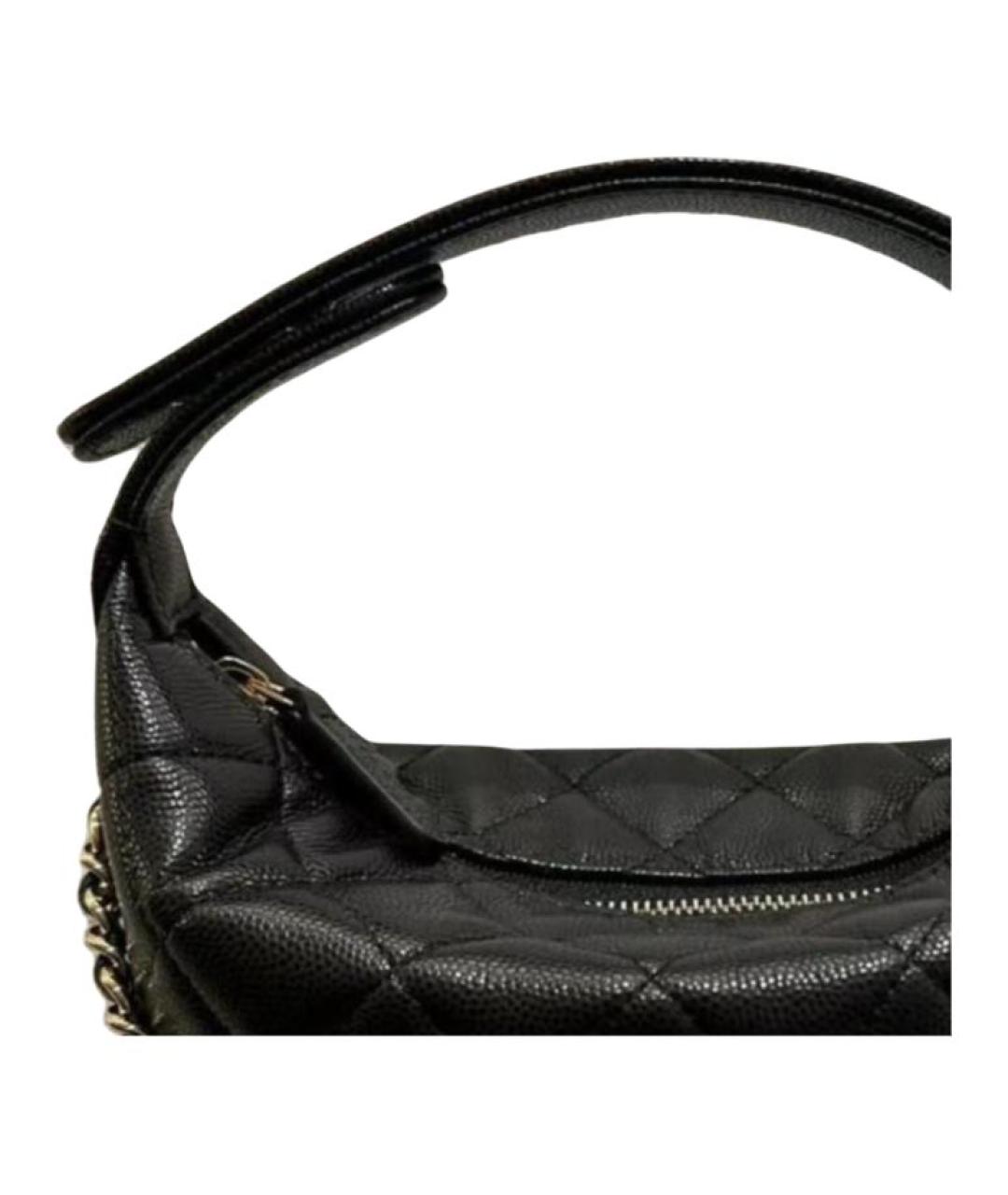 CHANEL Черная кожаная сумка через плечо, фото 3