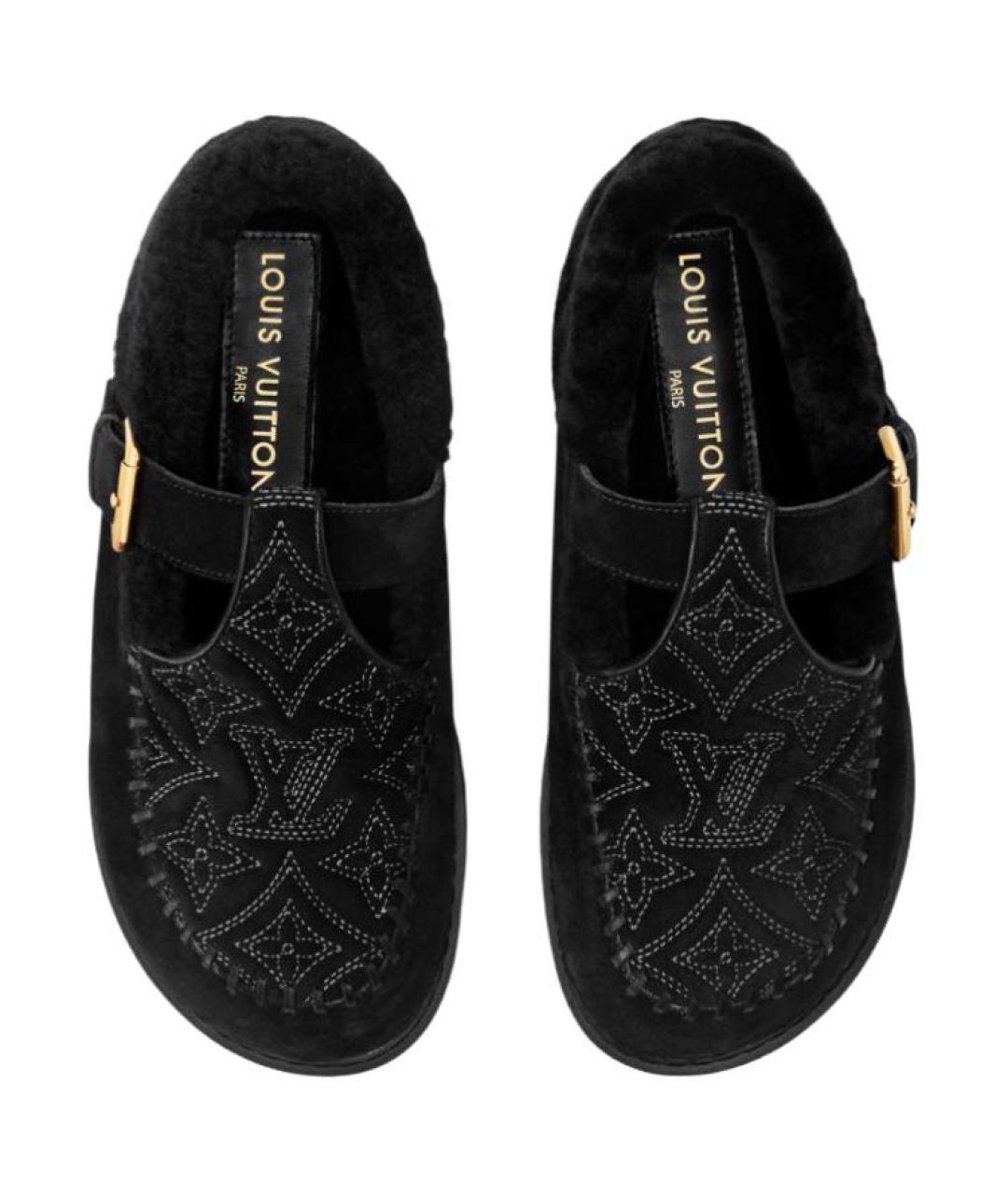 LOUIS VUITTON Черные кожаные туфли, фото 4