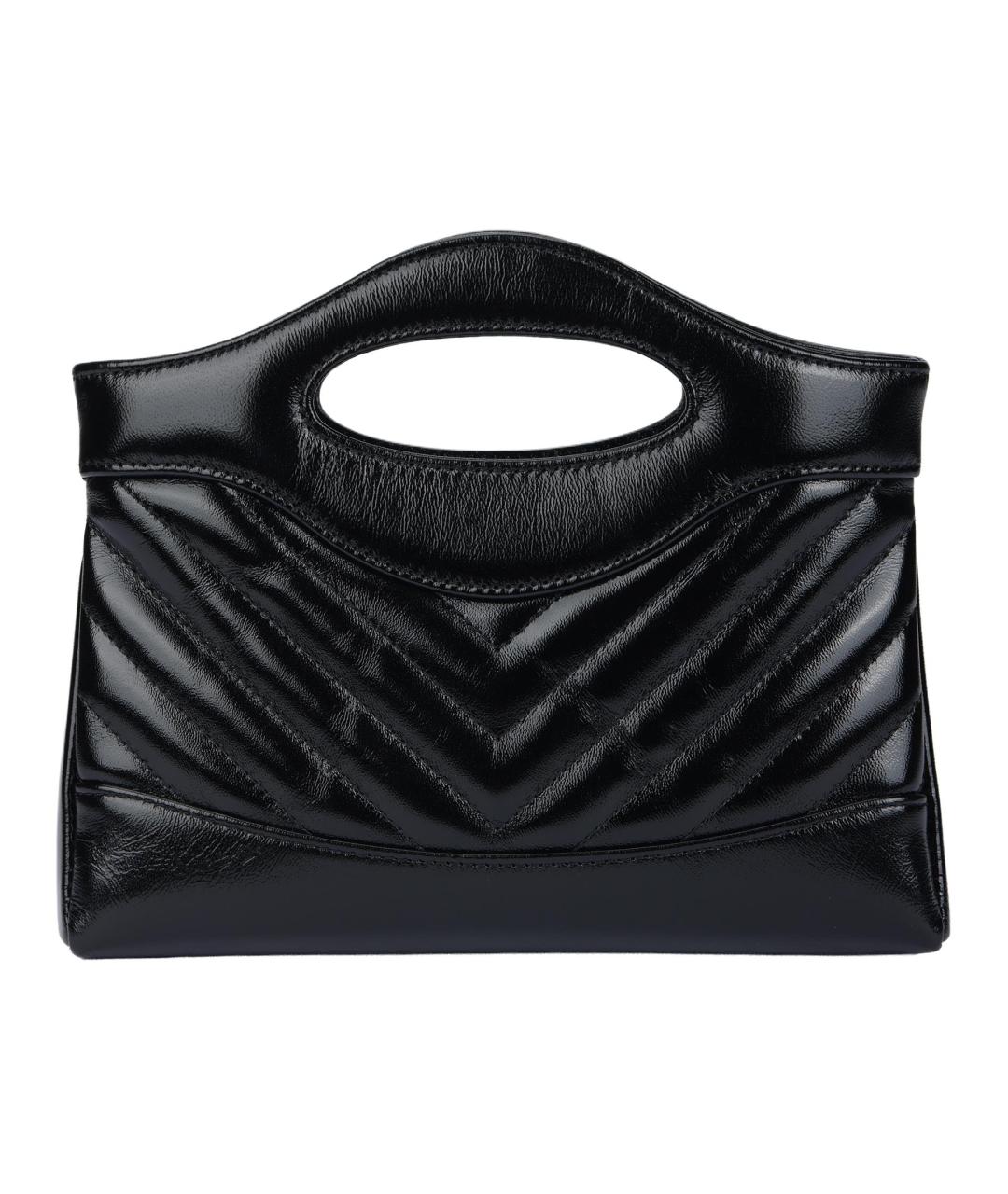 CHANEL Черная кожаная сумка с короткими ручками, фото 1