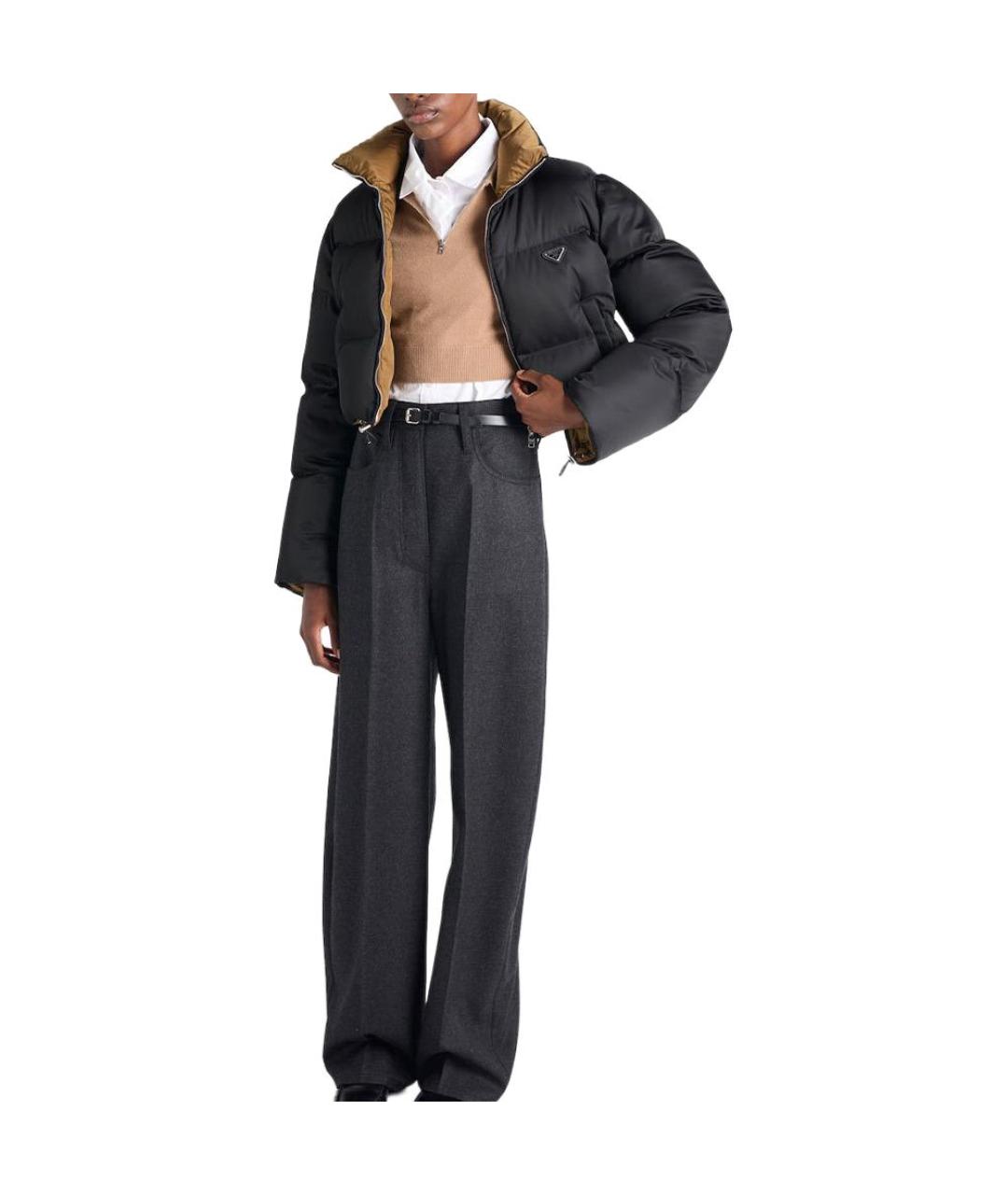 PRADA Черная полиамидовая куртка, фото 4