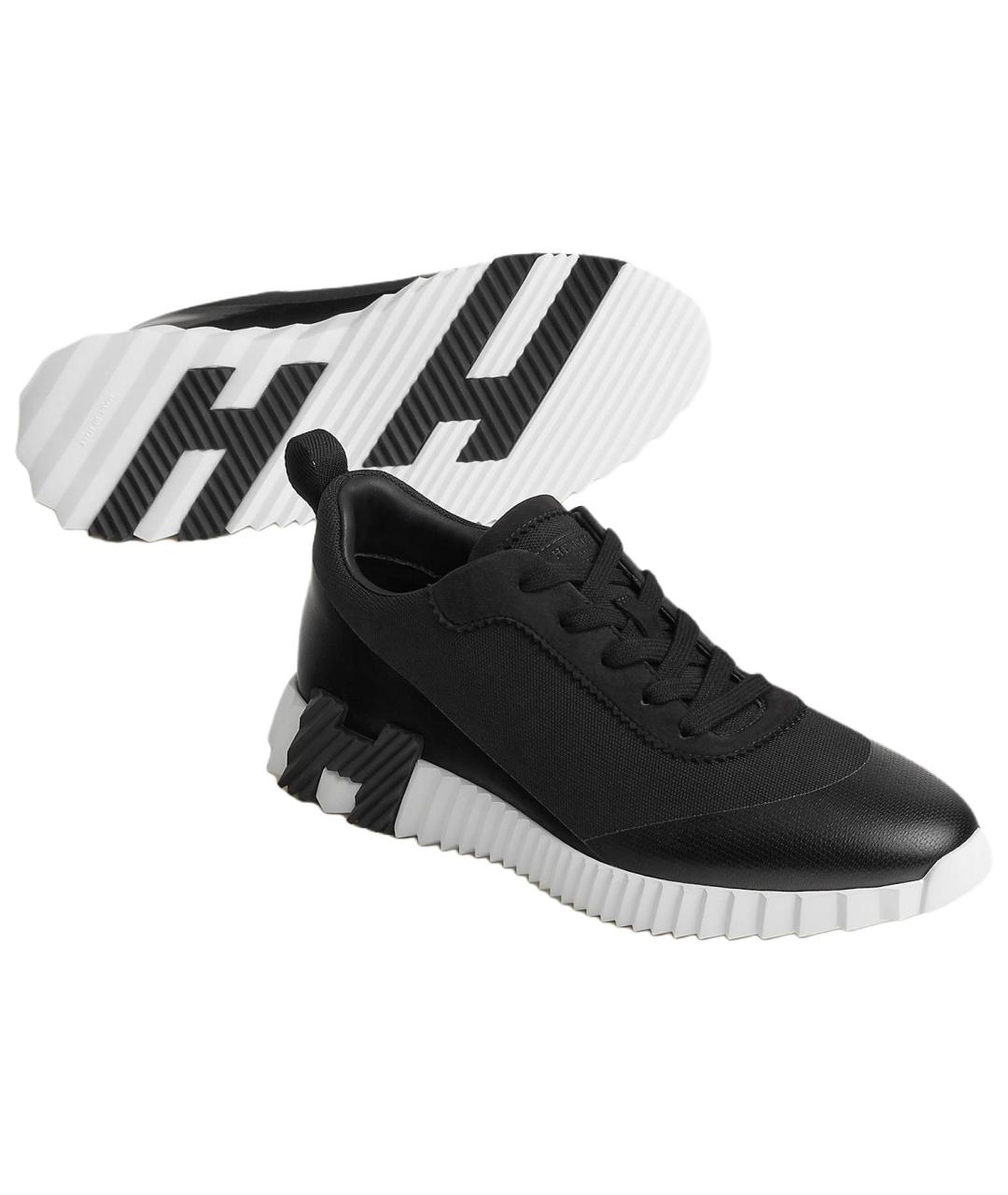 HERMES Черные низкие кроссовки / кеды, фото 4