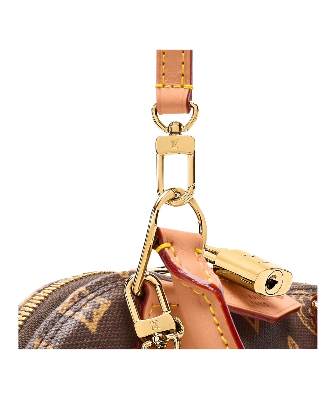 LOUIS VUITTON Коричневая кожаная сумка через плечо, фото 5