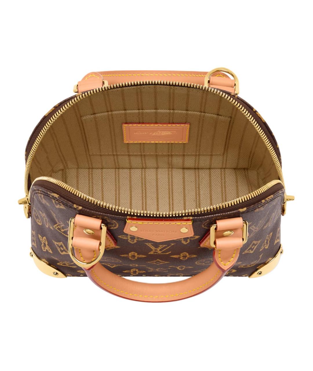 LOUIS VUITTON Коричневая кожаная сумка через плечо, фото 4