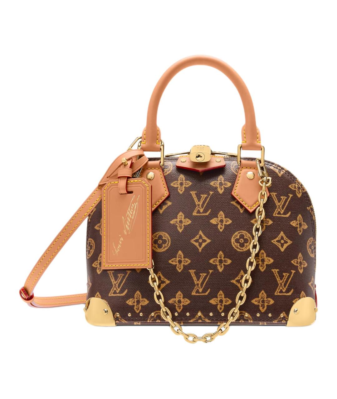 LOUIS VUITTON Коричневая кожаная сумка через плечо, фото 1