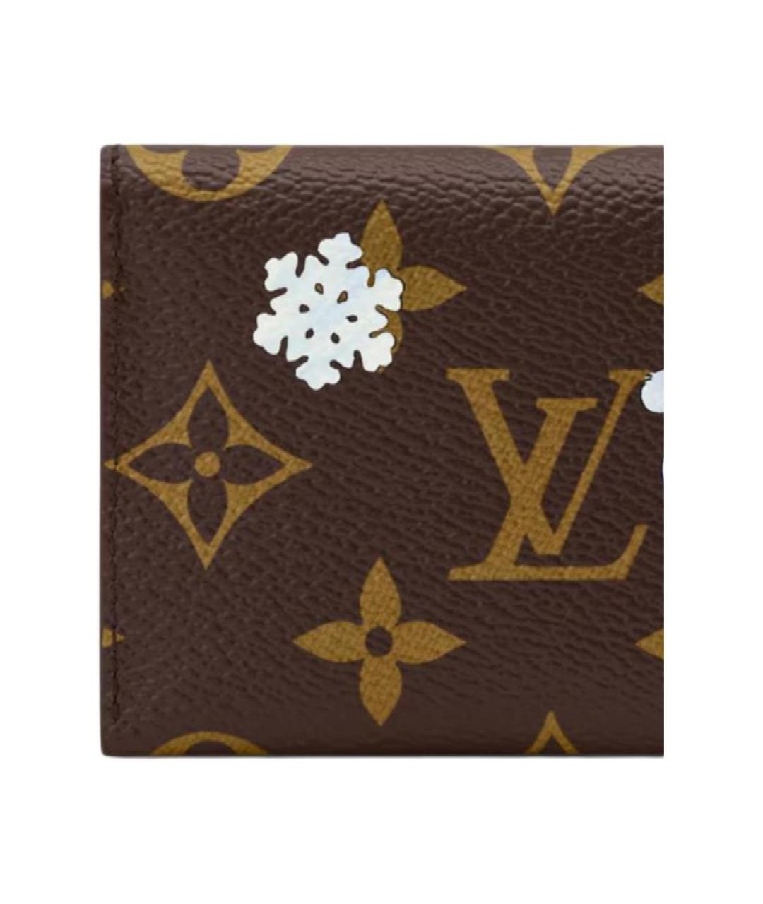 LOUIS VUITTON Коричневый кожаный кардхолдер, фото 5