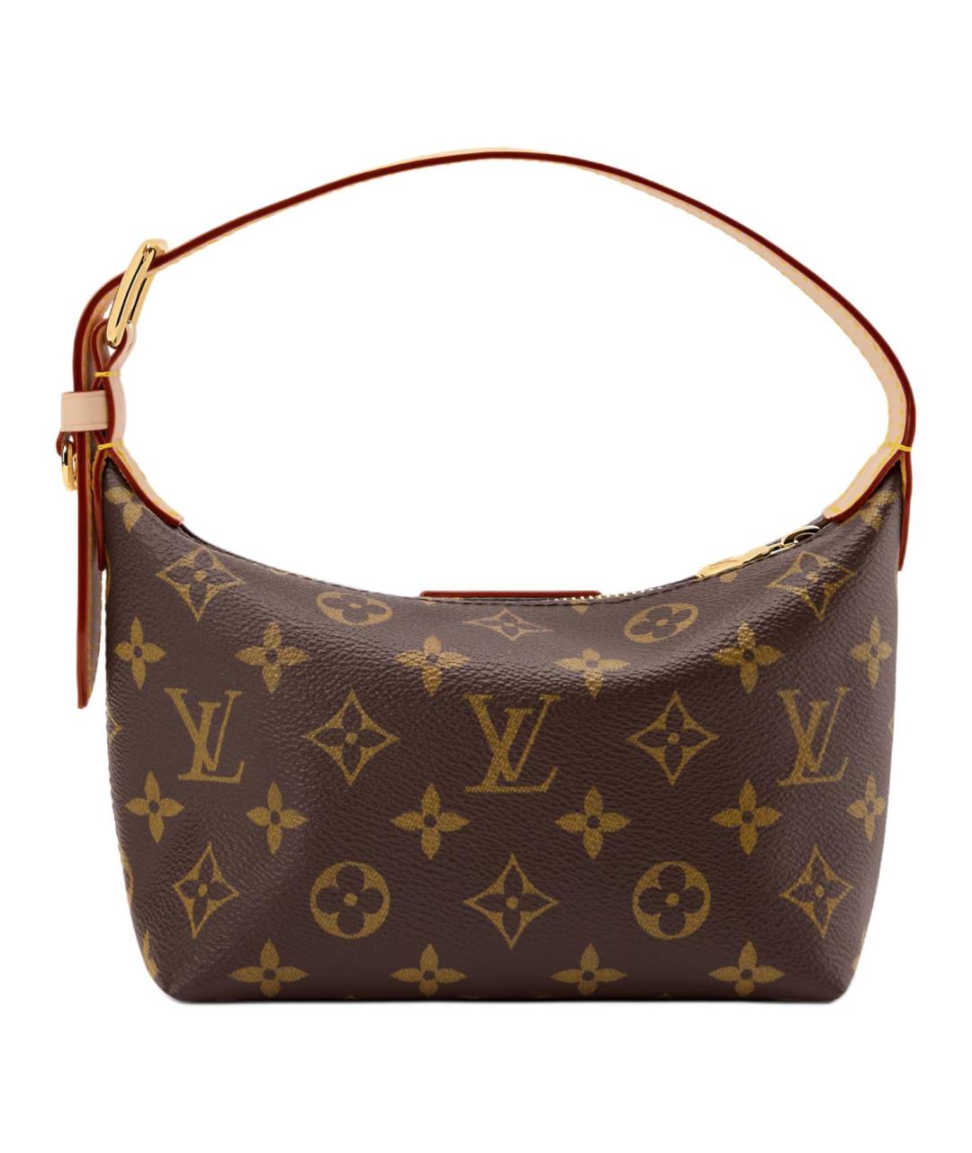 LOUIS VUITTON Коричневая кожаная сумка через плечо, фото 3