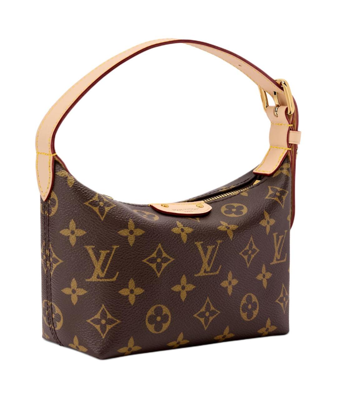LOUIS VUITTON Коричневая кожаная сумка через плечо, фото 2