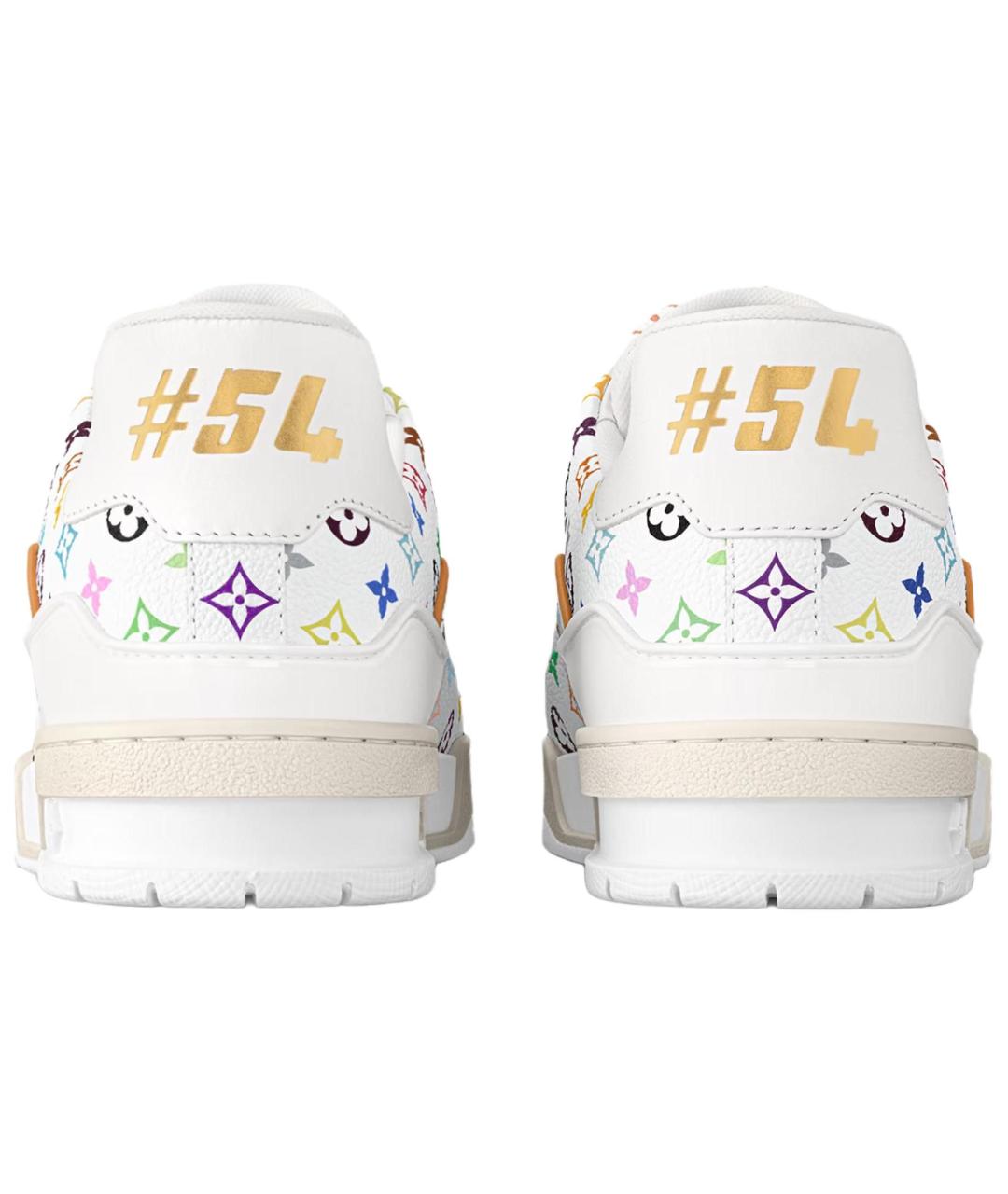 LOUIS VUITTON Белые кожаные кроссовки, фото 5