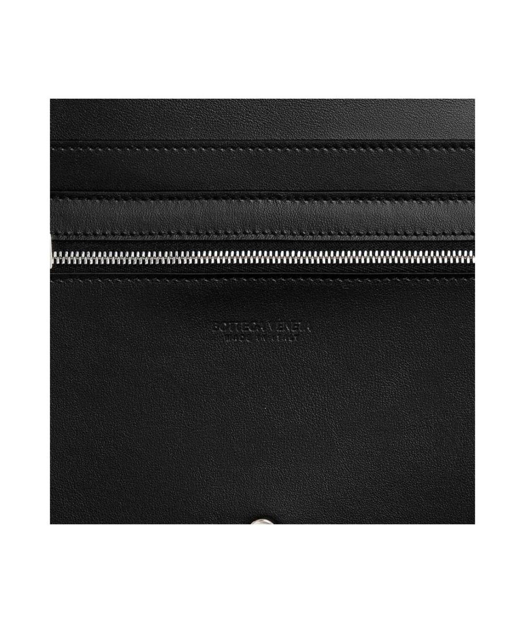 BOTTEGA VENETA Черный кожаный кошелек, фото 3
