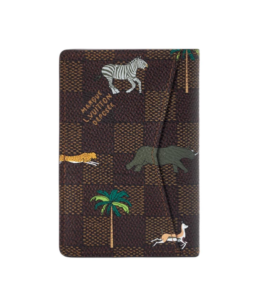 LOUIS VUITTON Коричневый кардхолдер, фото 3