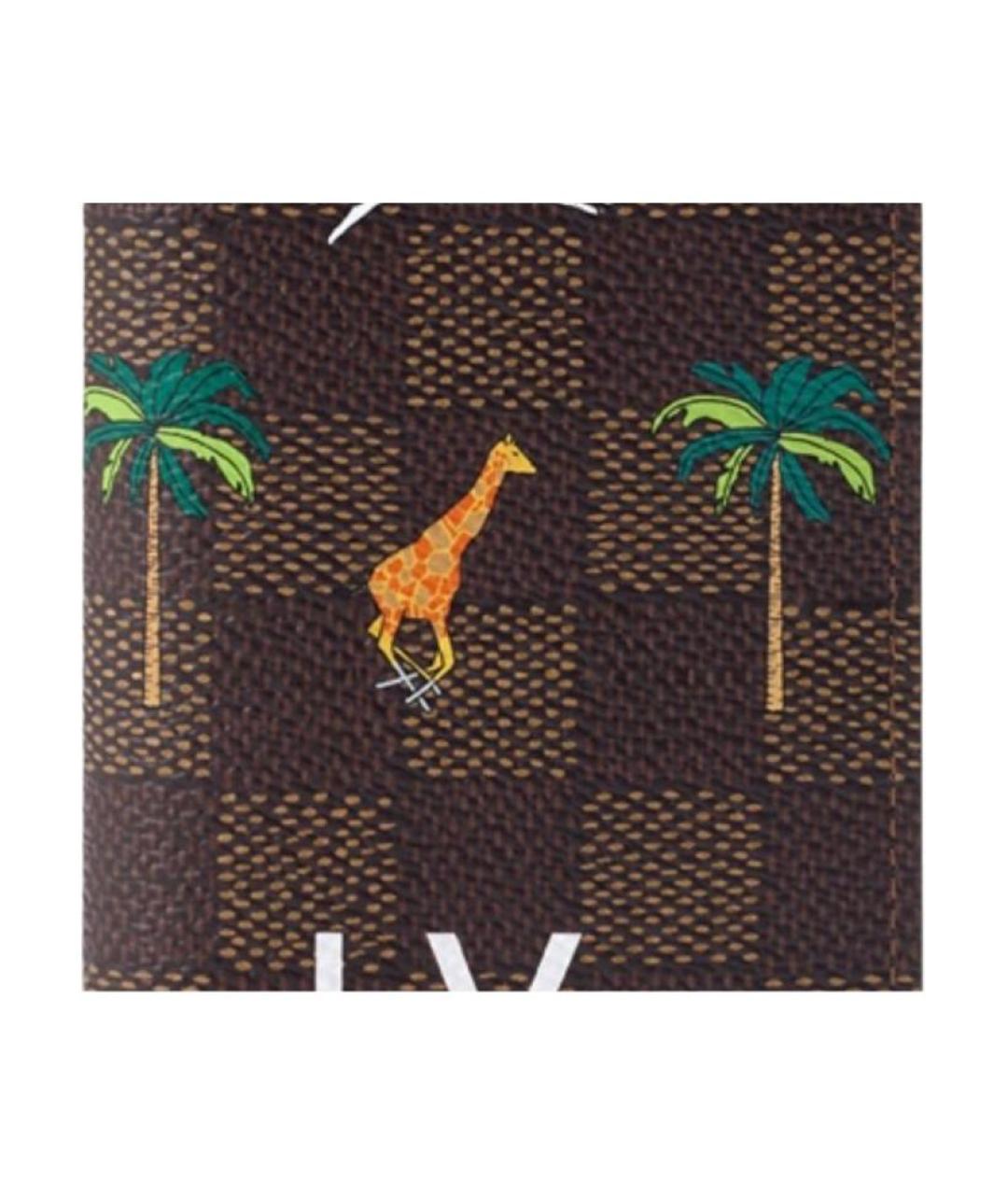 LOUIS VUITTON Коричневый кардхолдер, фото 5