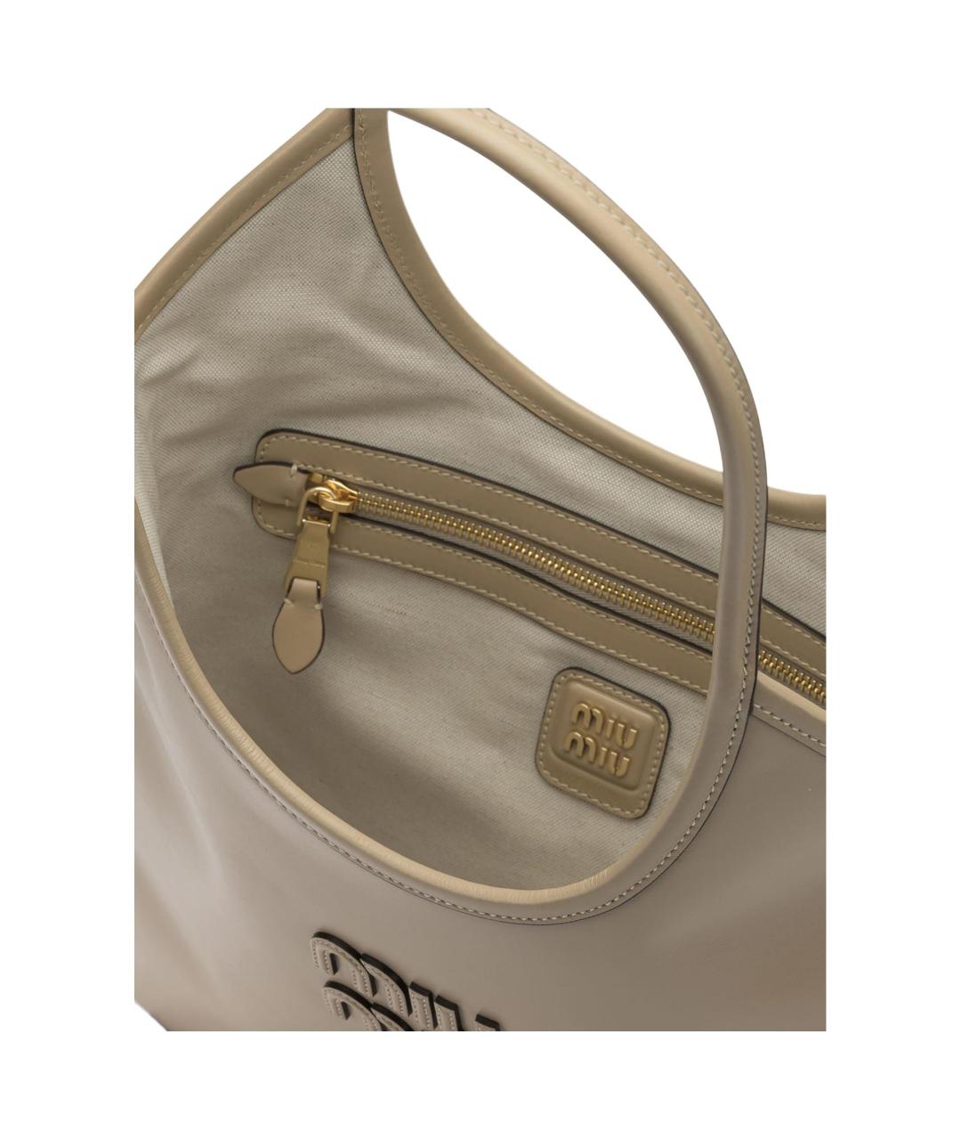 MIU MIU Бежевая сумка через плечо, фото 4